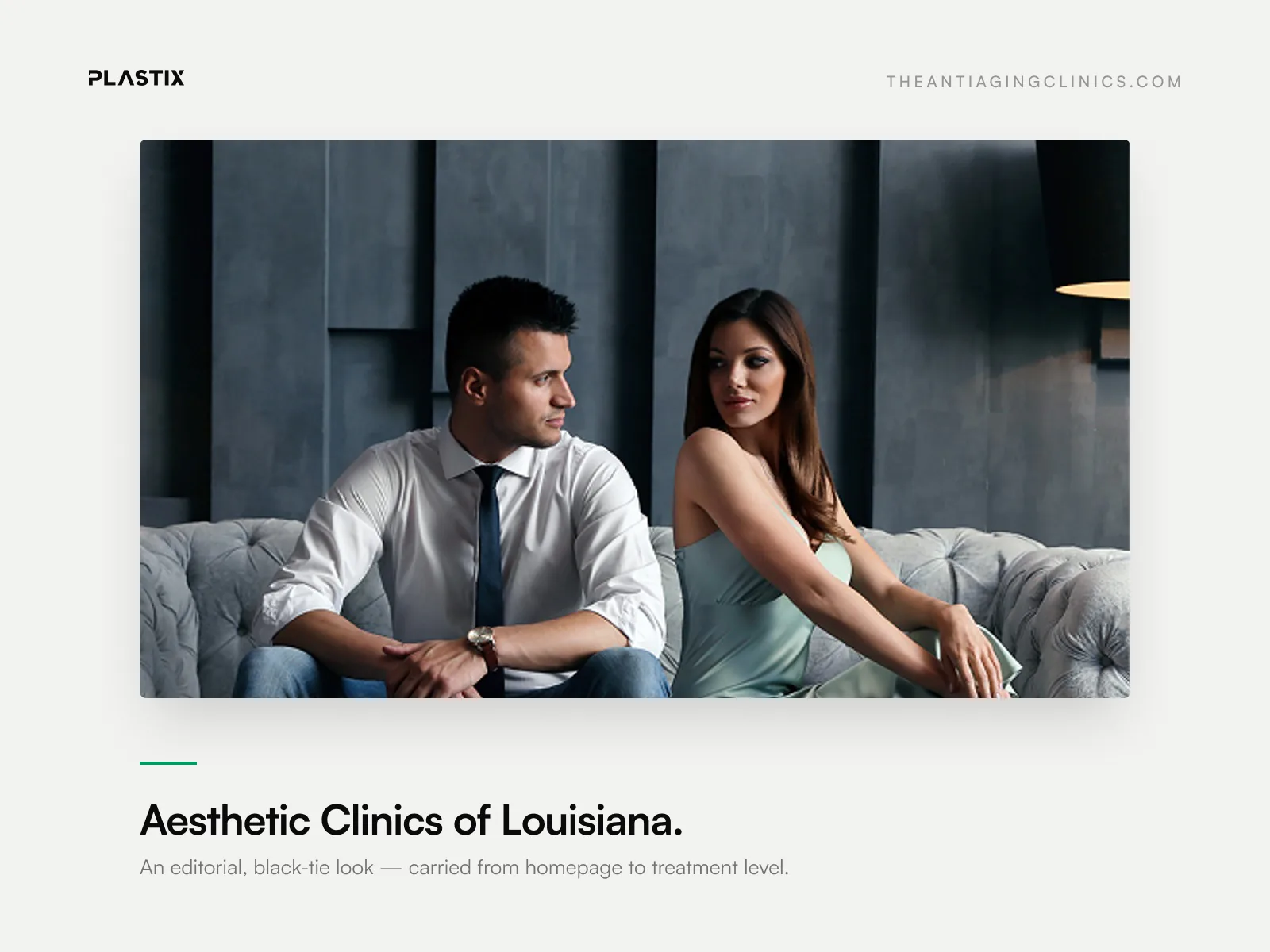 The Aesthetic Medicine & Anti-Aging Clinics of Louisiana website design shown in an editorial gallery frame