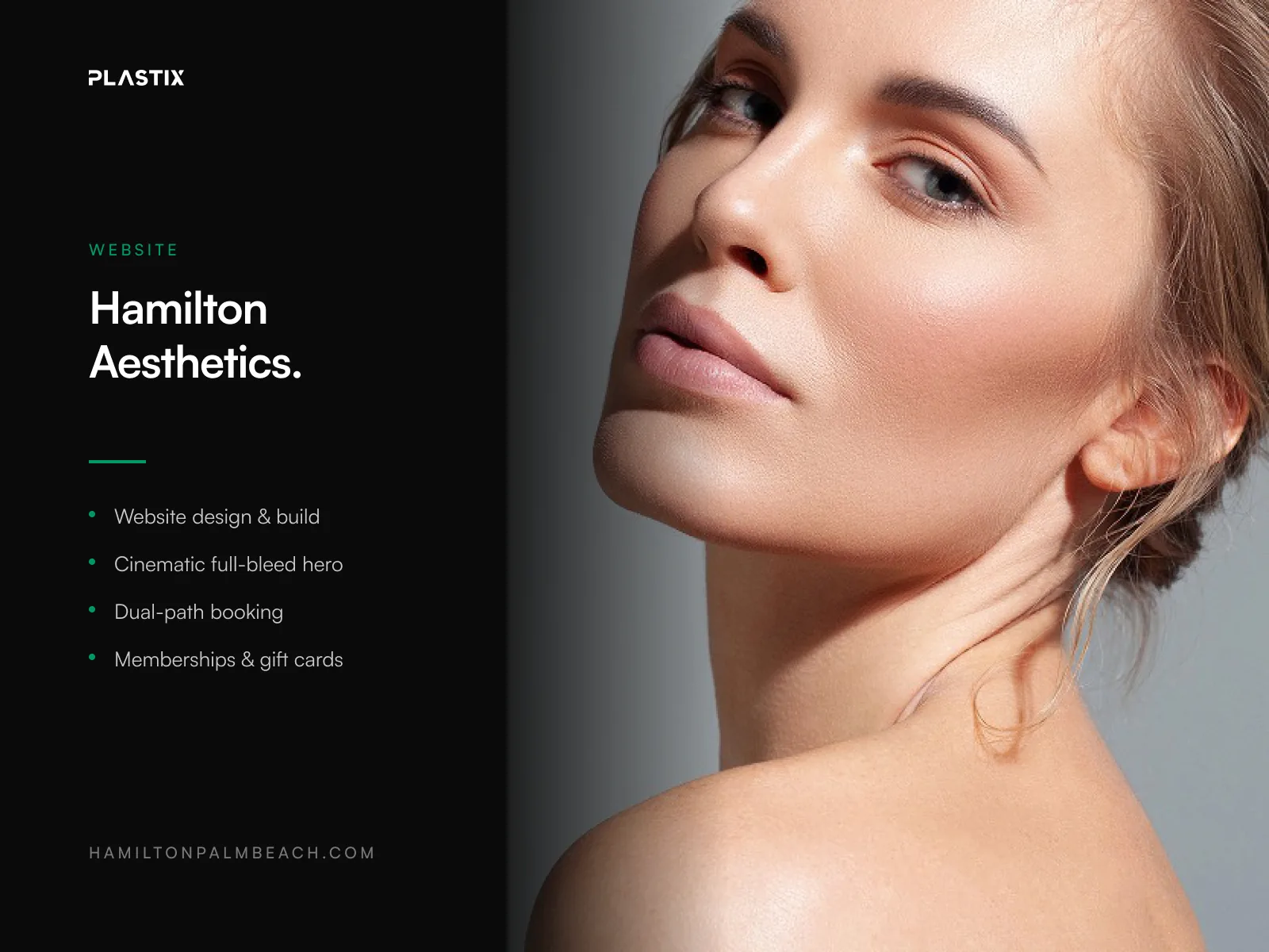 Hamilton Aesthetics website design alongside editorial brand photography