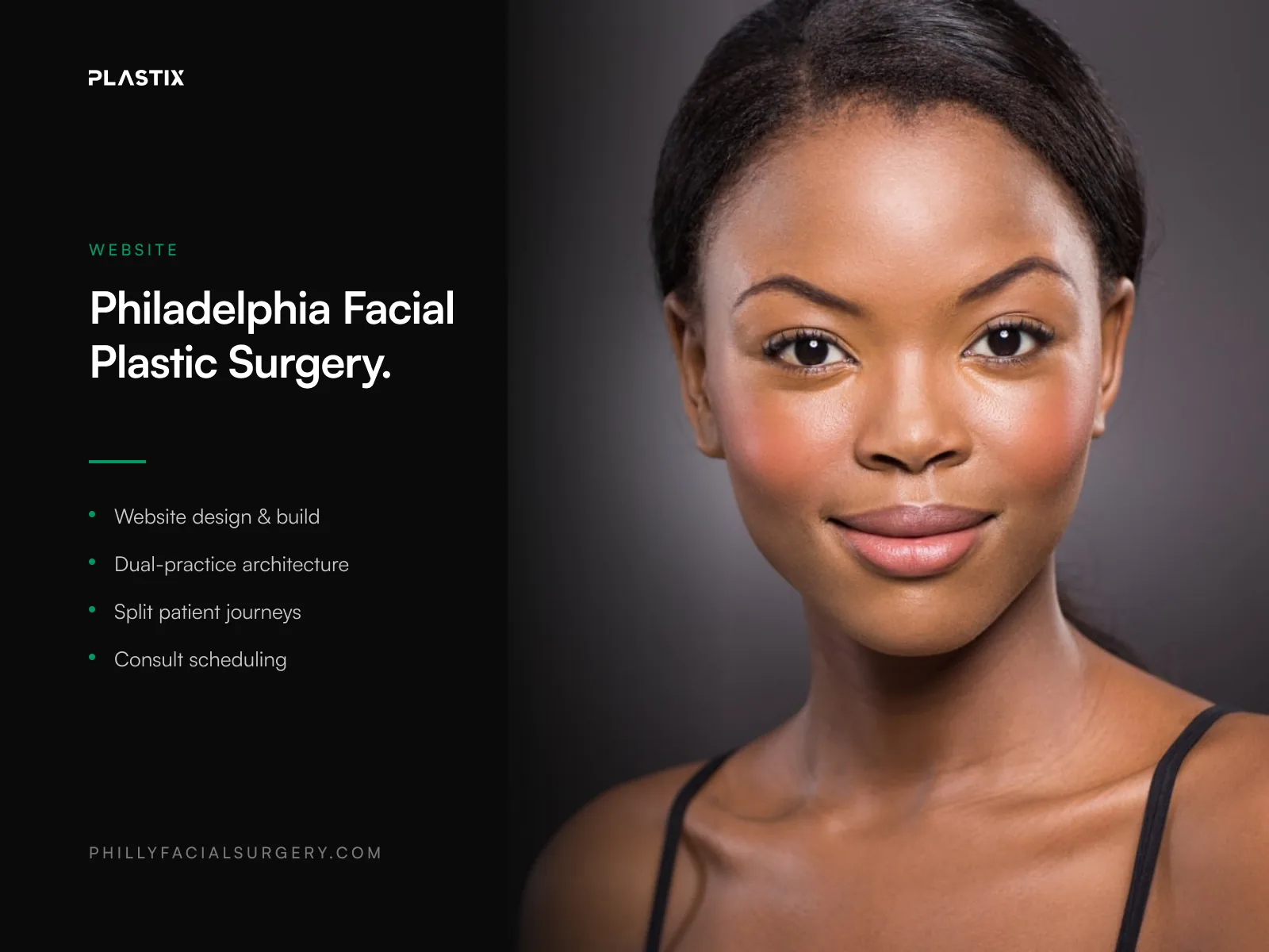 Philadelphia Facial Plastic Surgery & Medspa website design alongside editorial brand photography