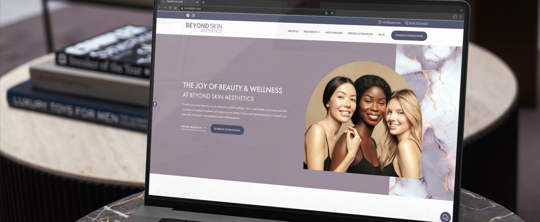 Beyond Skin Aesthetics Website Design - Med Spa Web Design